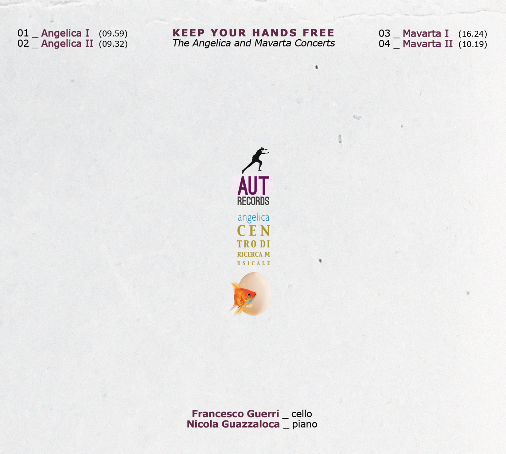 FRANCESCO GUERRI NICOLA GUAZZALOCA<br/> Keep Your Hands Free <br/> The Angelica and Mavarta Concerts - Image 2