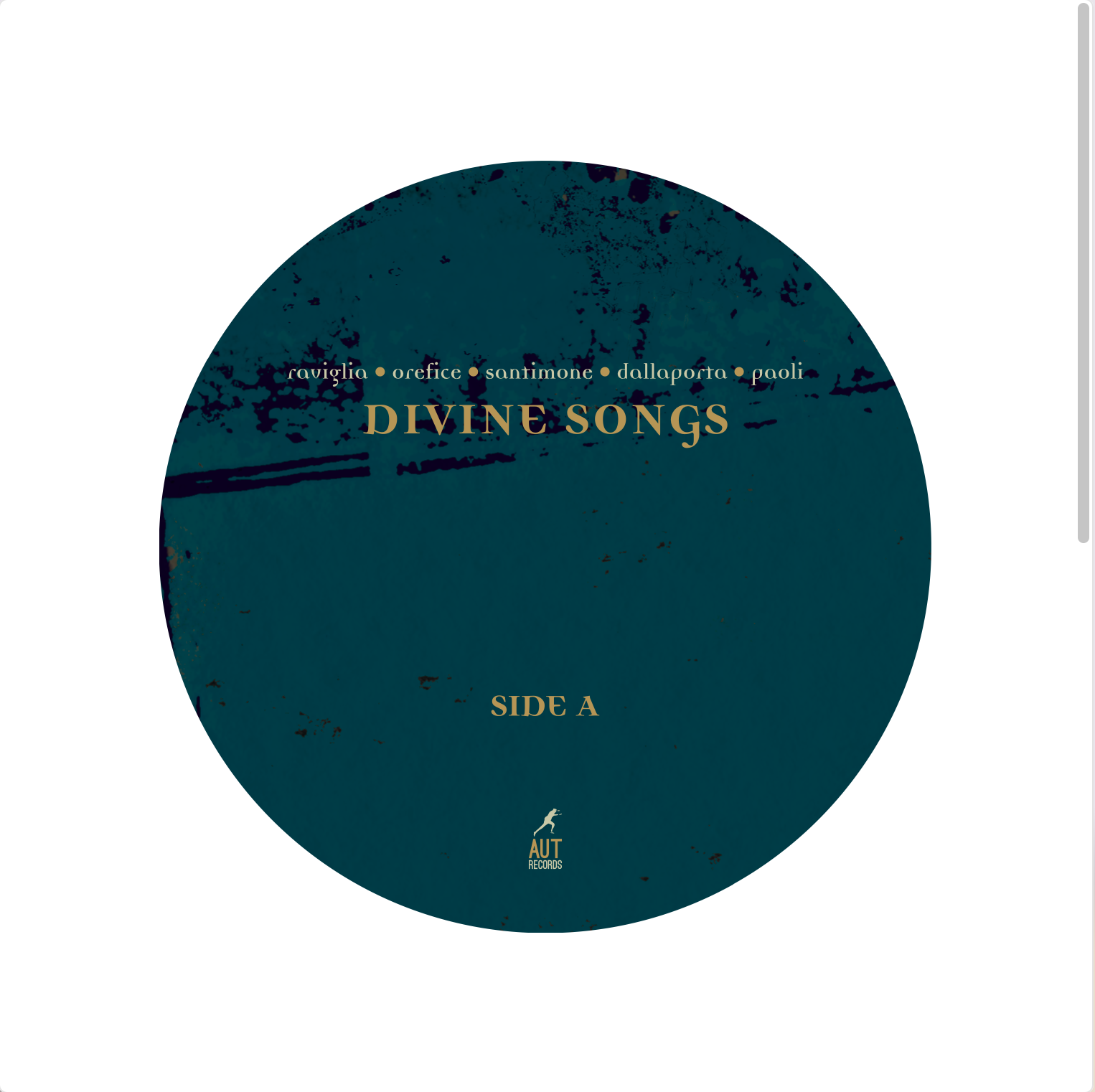 RAVIGLIA OREFICE SANTIMONE DALLAPORTA PAOLI<br/> Divine Songs (Vinyl LP) - Image 3